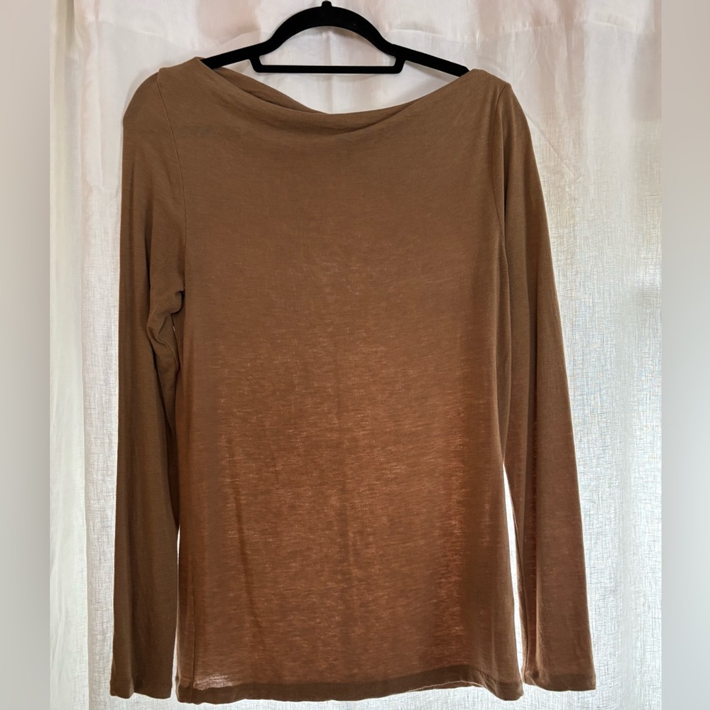 Banana Republic Classic Brown Long Sleeve Top